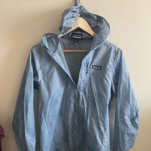 Patagonia Light Blue Houdini Zip-Up Jacket